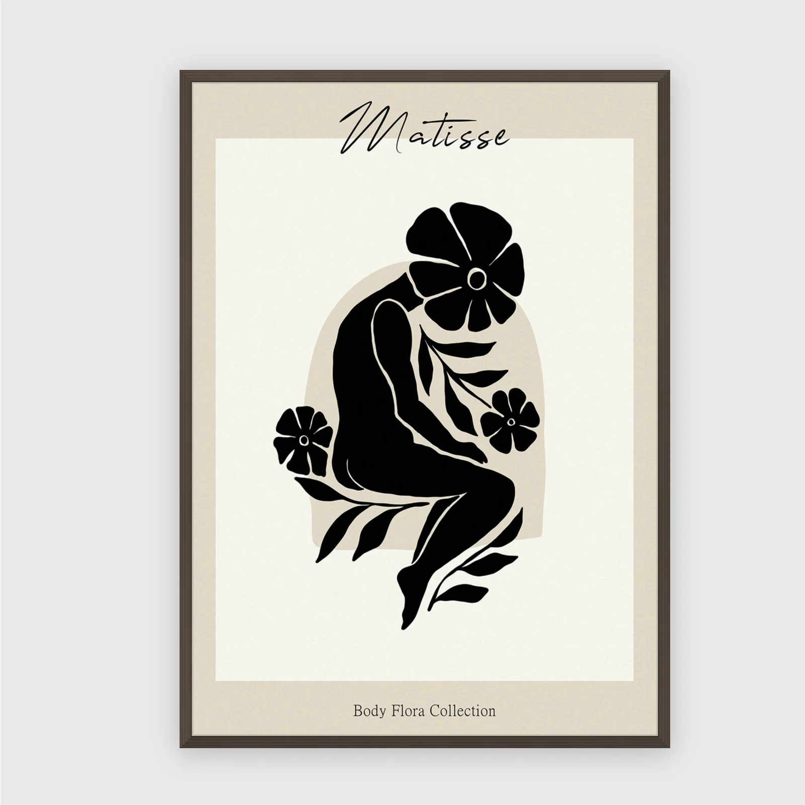 Matisse Nr. 483 – Akustikbild mit Druck, 104 × 73 cm, dunkler Holzrahmen