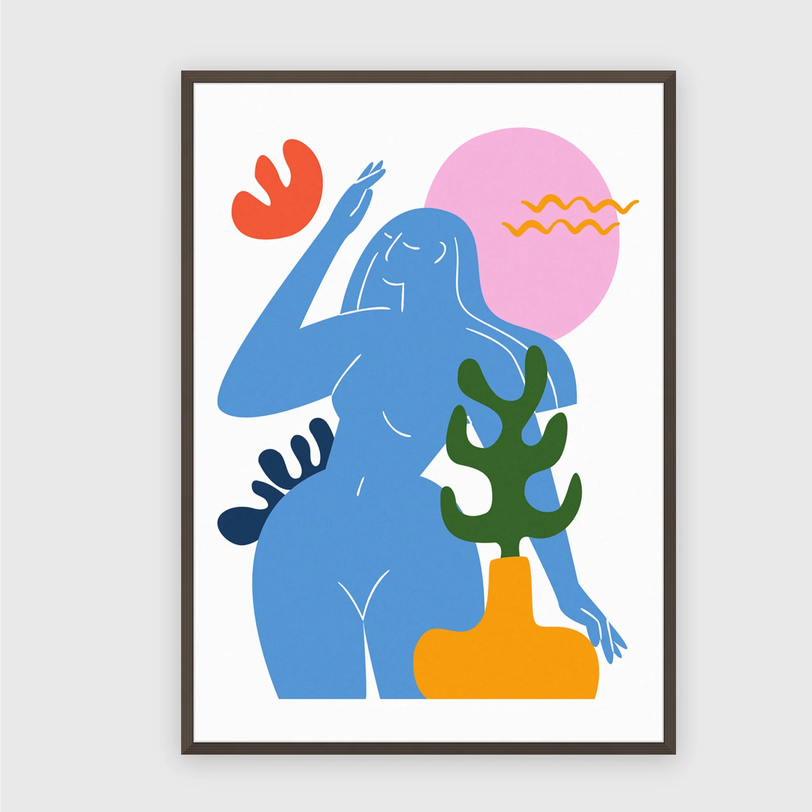 Matisse Nr. 179 – Akustikbild mit Druck, 104 × 73 cm, dunkler Holzrahmen