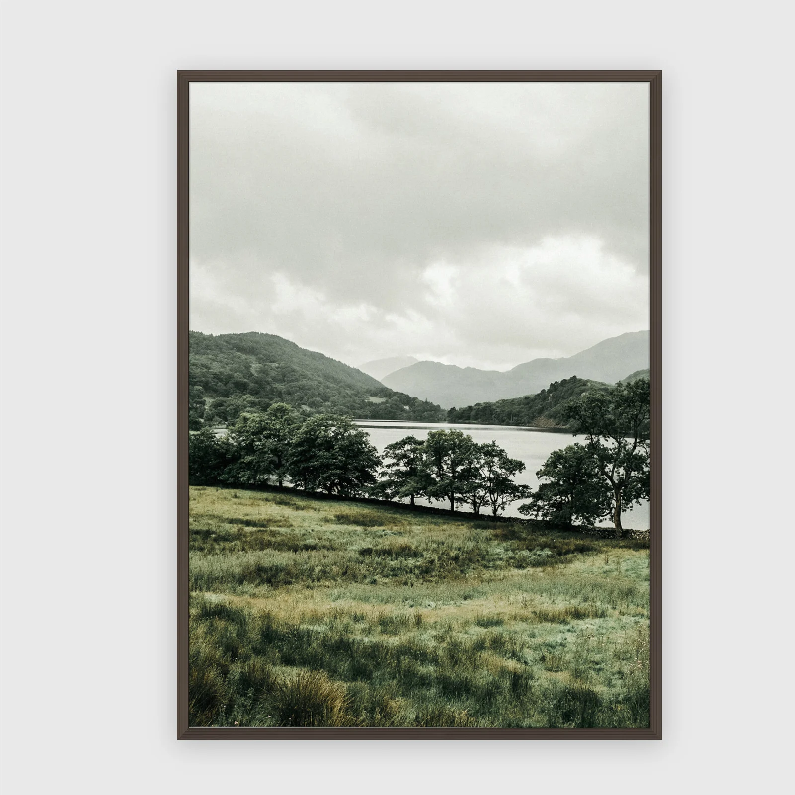Natur Nr. 145 – Akustikbild mit Druck, 104 × 73 cm, dunkler Holzrahmen