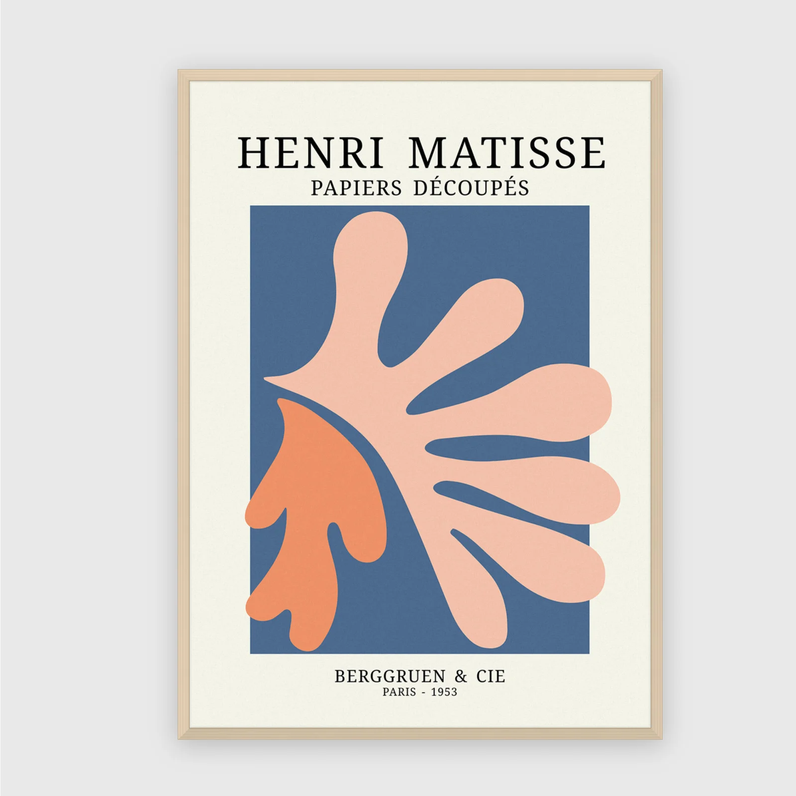 Matisse Nr. 139 – Akustikbild mit Druck, 104 × 73 cm, heller Holzrahmen
