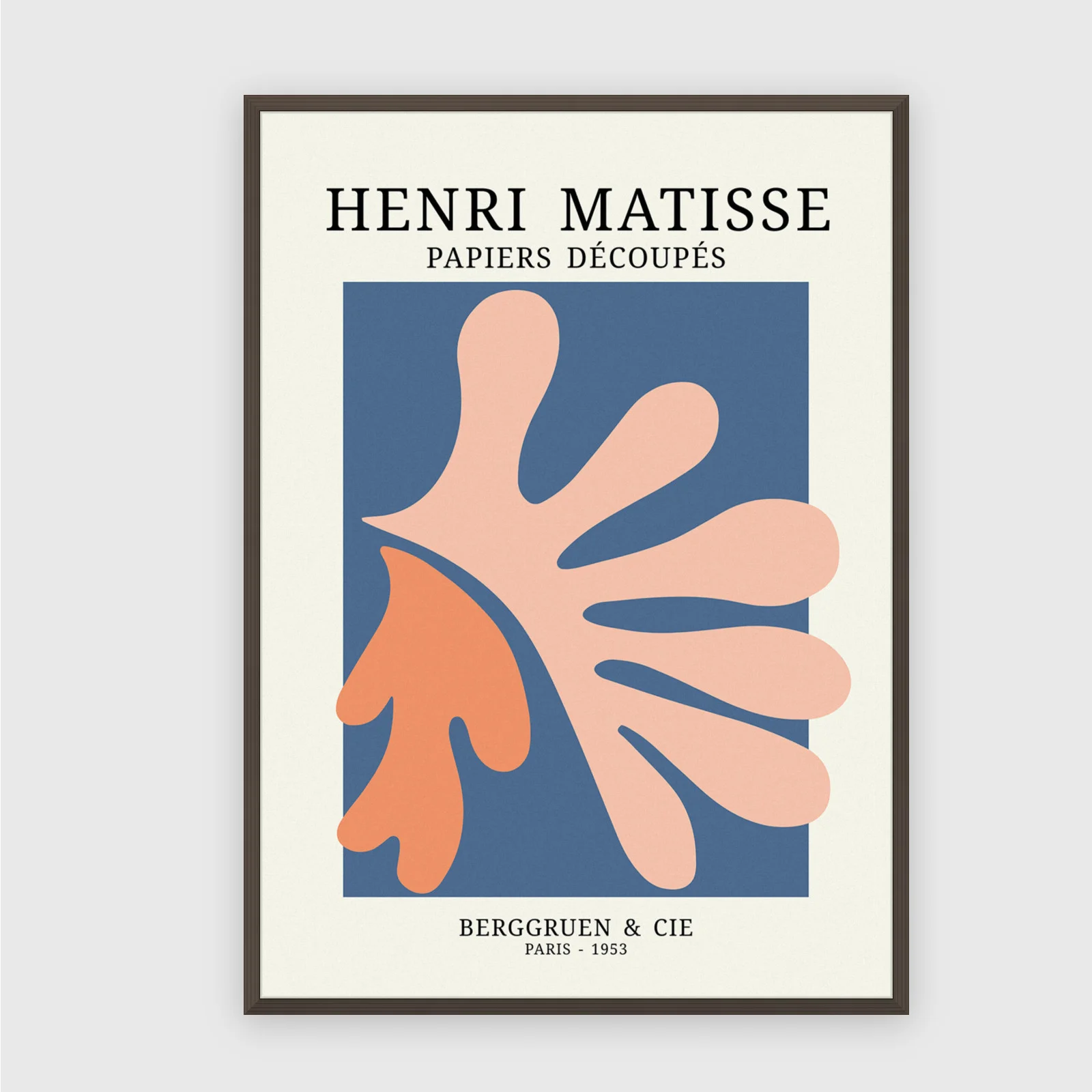 Matisse Nr. 139 – Akustikbild mit Druck, 104 × 73 cm, dunkler Holzrahmen