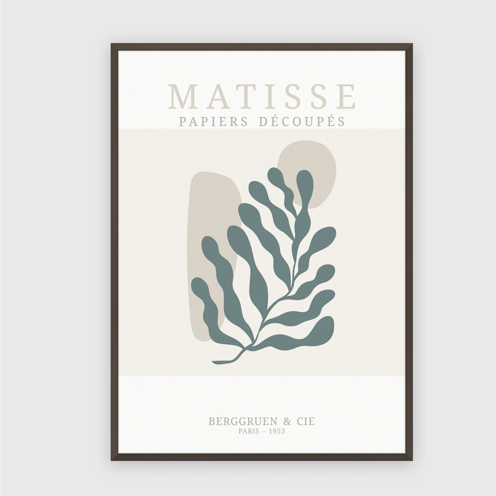 Matisse Nr. 169 – Akustikbild mit Druck, 104 × 73 cm, dunkler Holzrahmen