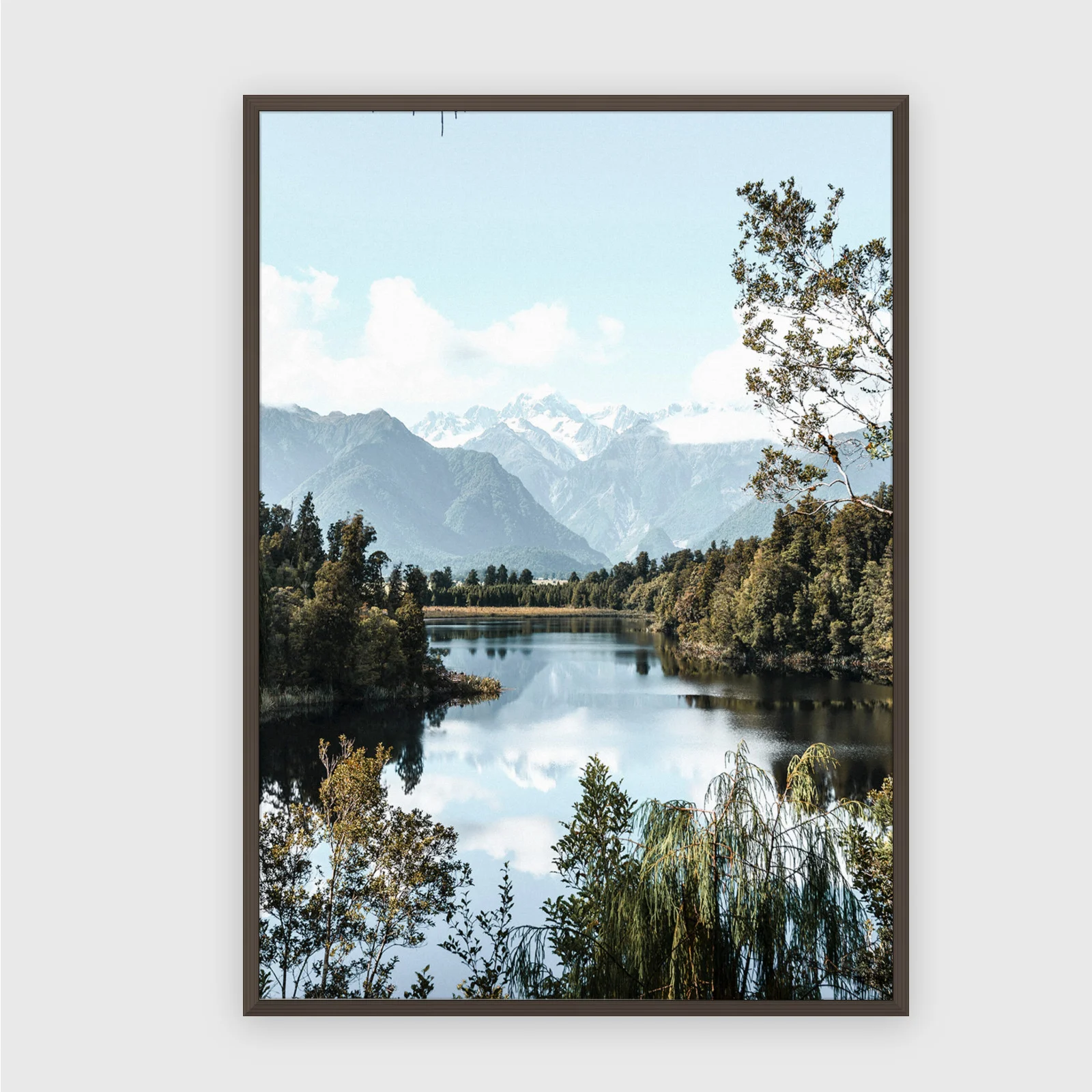 Natur Nr. 130 – Akustikbild mit Druck, 104 × 73 cm, dunkler Holzrahmen