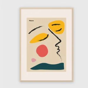Picasso Nr. 4 – Akustikbild mit Druck, 104 × 73 cm, heller Holzrahmen
