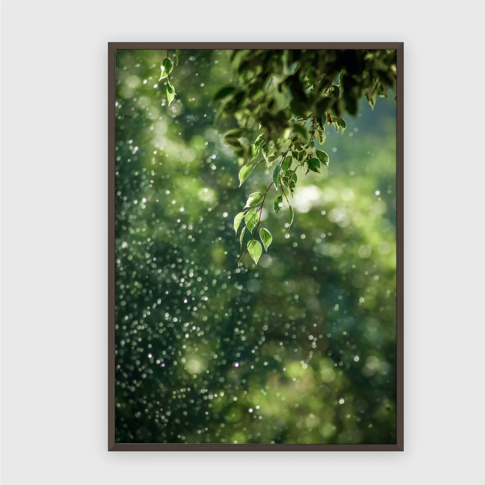 Natur Nr. 87 – Akustikbild mit Druck, 104 × 73 cm, dunkler Holzrahmen