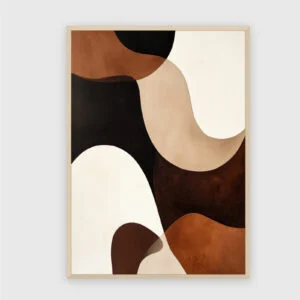 Modern Nr. 9 – Akustikbild mit Druck, 104 × 73 cm, heller Holzrahmen