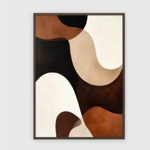 Modern Nr. 9 – Akustikbild mit Druck, 104 × 73 cm, dunkler Holzrahmen