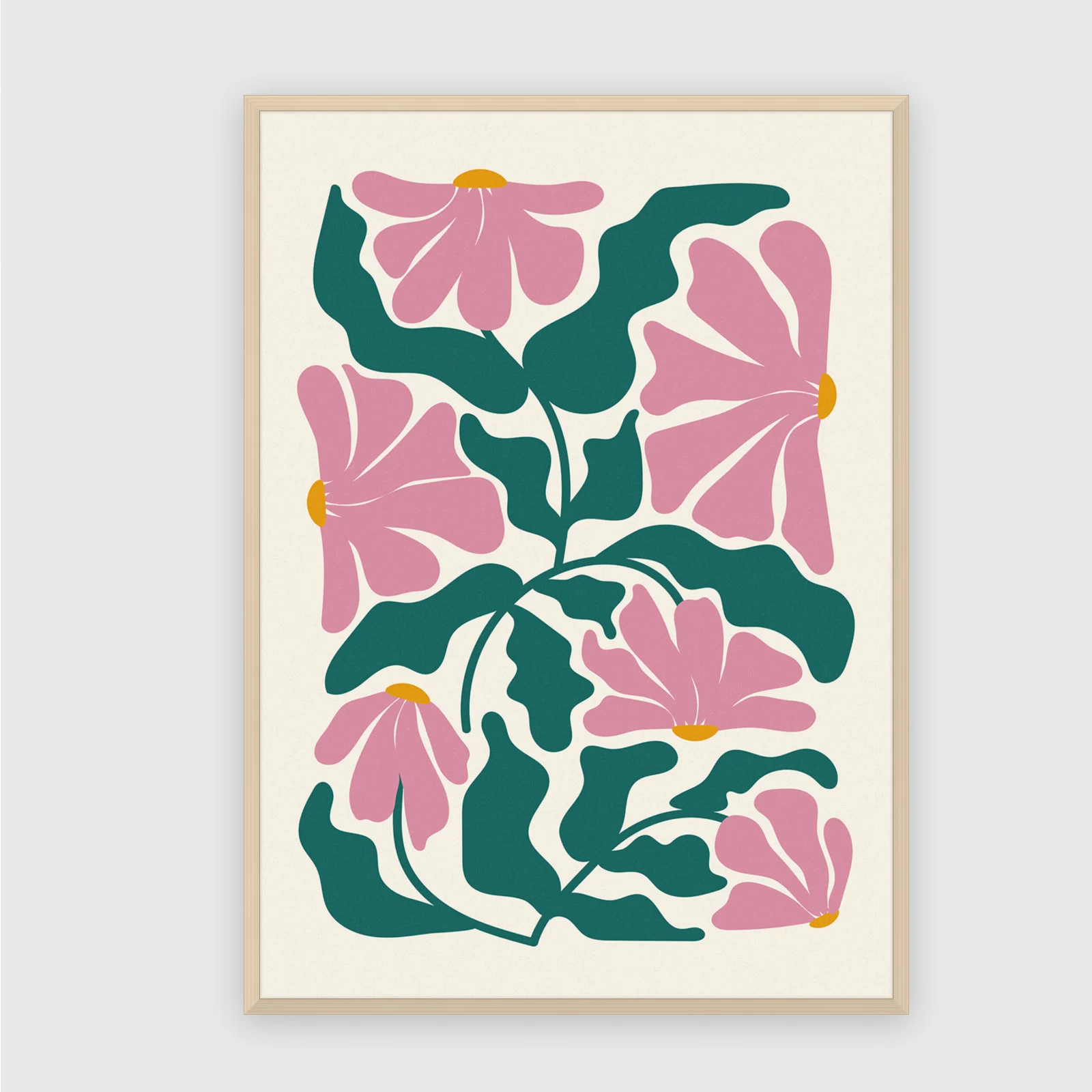 Matisse Nr. 427 – Akustikbild mit Druck, 104 × 73 cm, heller Holzrahmen