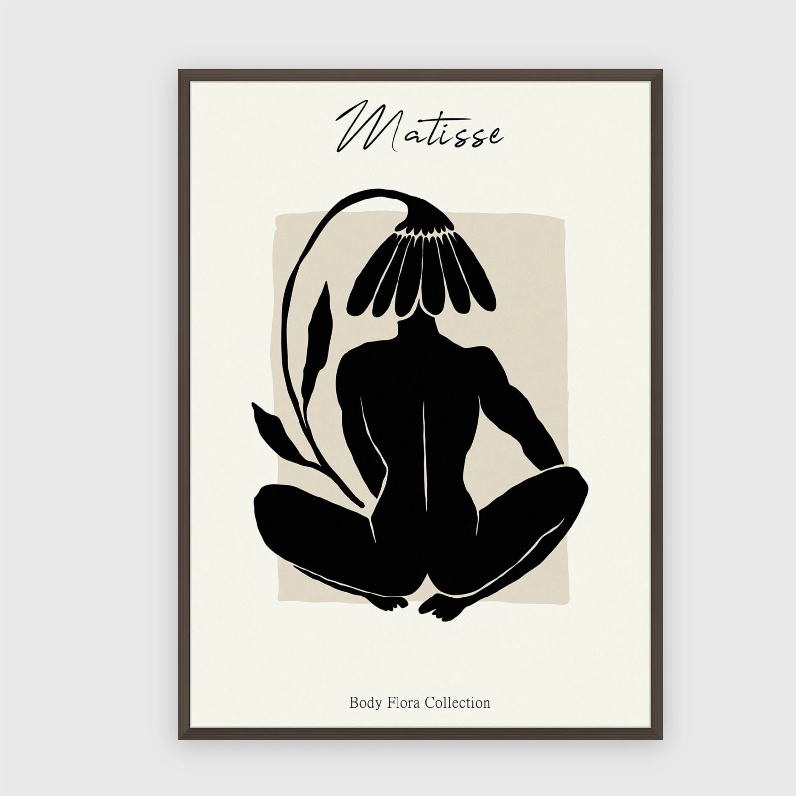 Matisse Nr. 474 – Akustikbild mit Druck, 104 × 73 cm, dunkler Holzrahmen