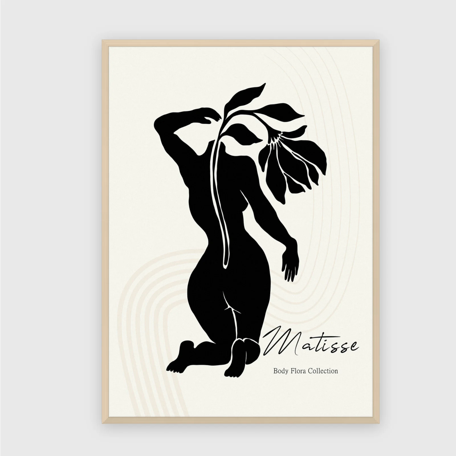 Matisse Nr. 477 – Akustikbild mit Druck, 104 × 73 cm, heller Holzrahmen
