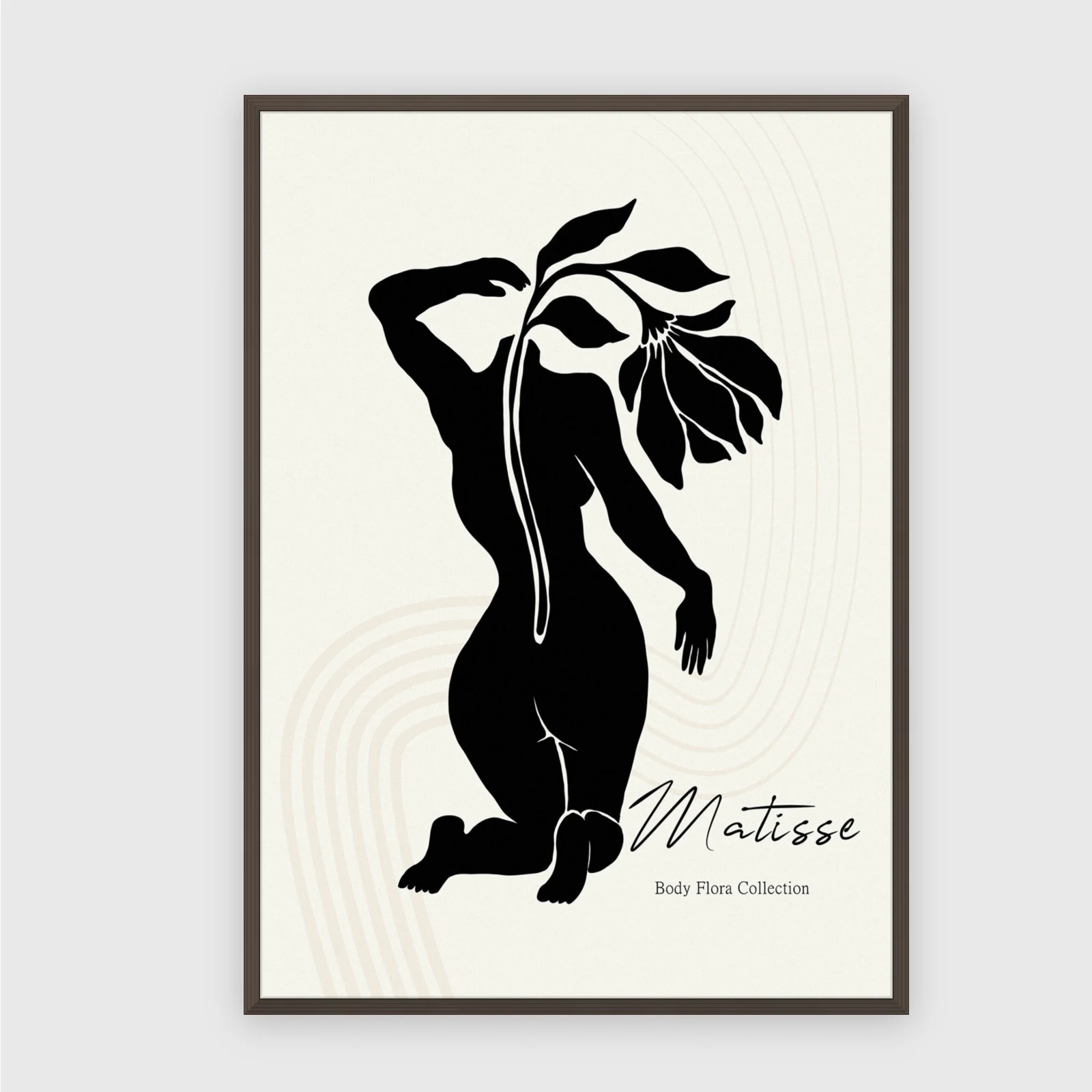 Matisse Nr. 477 – Akustikbild mit Druck, 104 × 73 cm, dunkler Holzrahmen