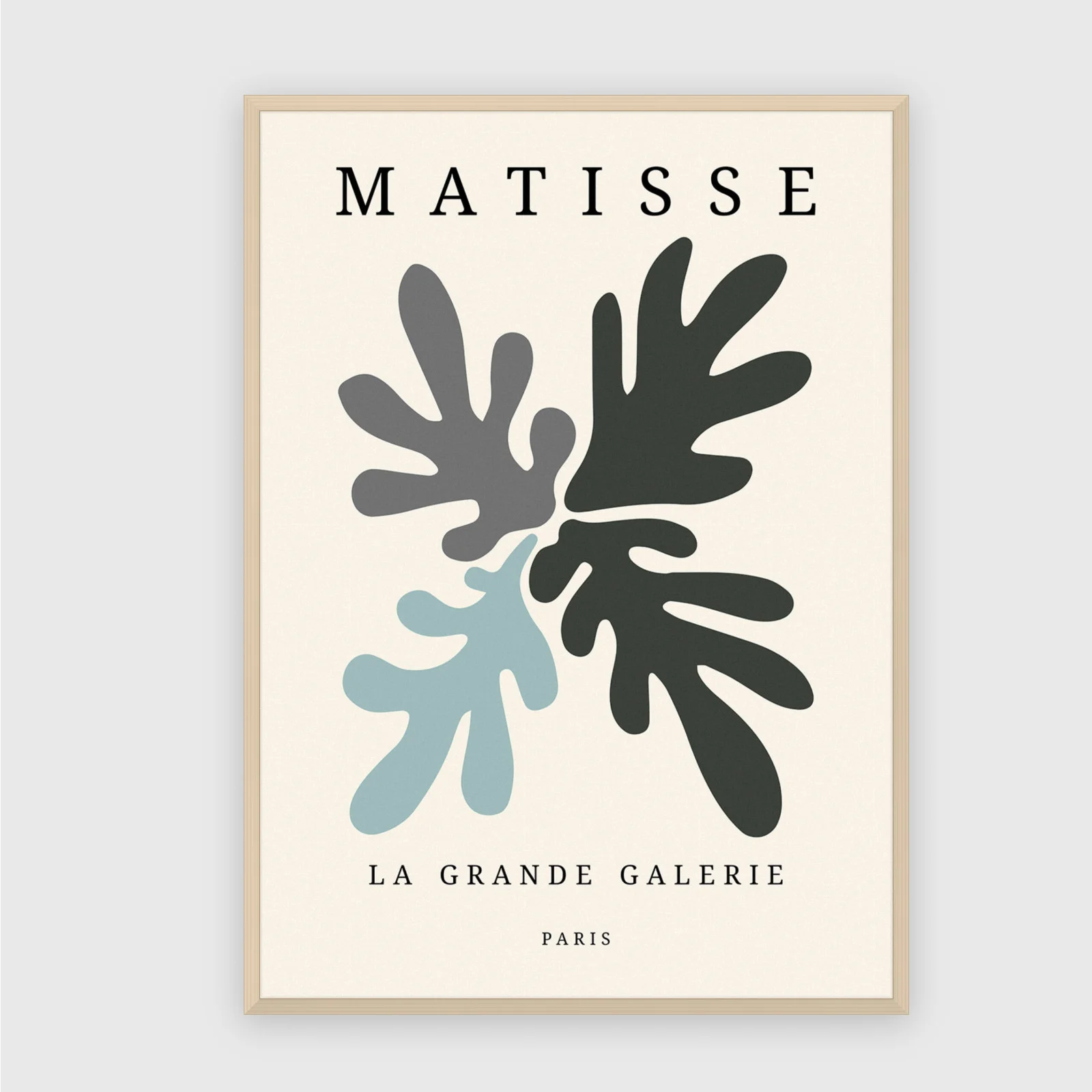 Matisse Nr. 115 – Akustikbild mit Druck, 104 × 73 cm, heller Holzrahmen