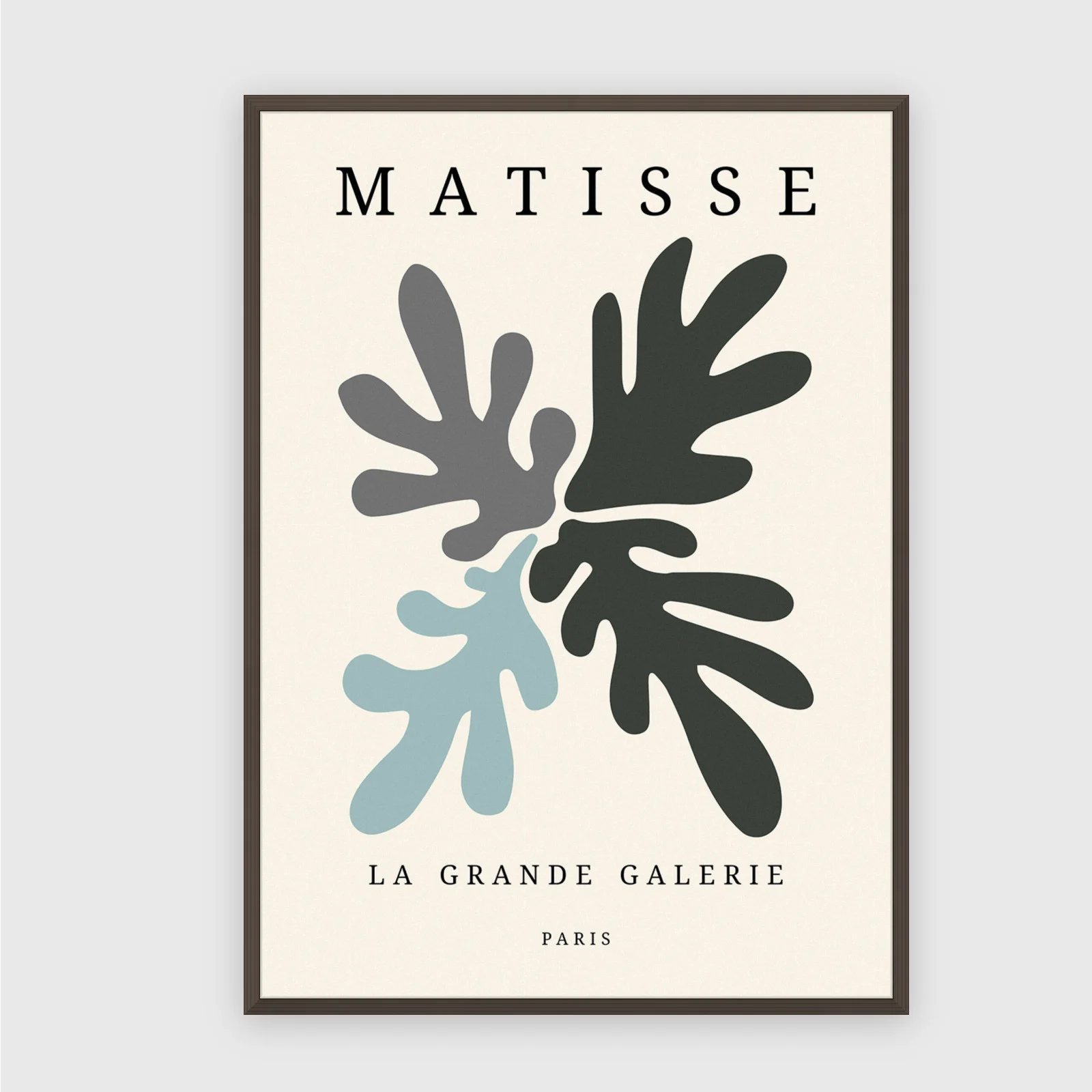 Matisse Nr. 115 – Akustikbild mit Druck, 104 × 73 cm, dunkler Holzrahmen
