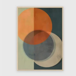 Boho Nr. 505 – Akustikbild mit Druck, 104 × 73 cm, heller Holzrahmen