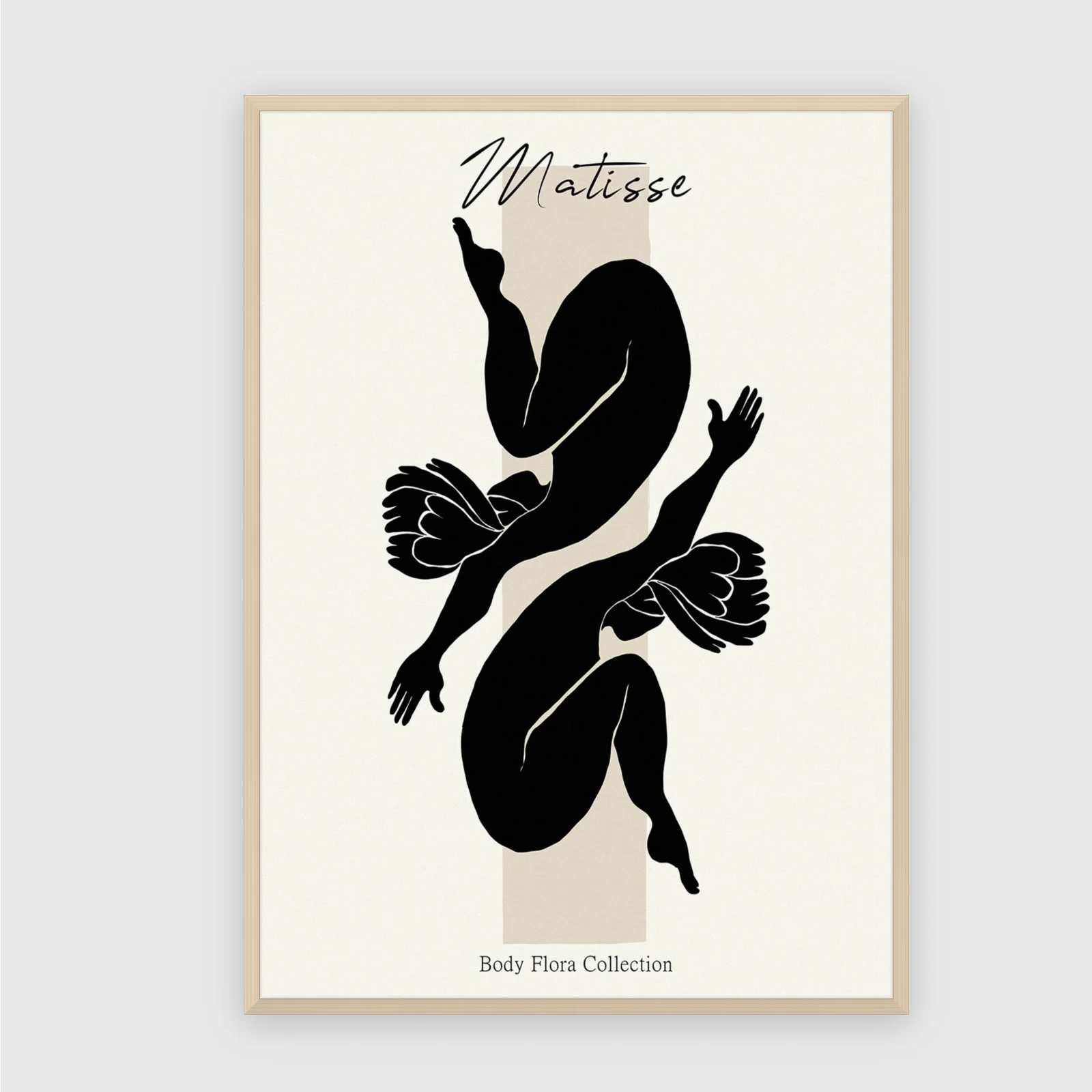 Matisse Nr. 495 – Akustikbild mit Druck, 104 × 73 cm, heller Holzrahmen