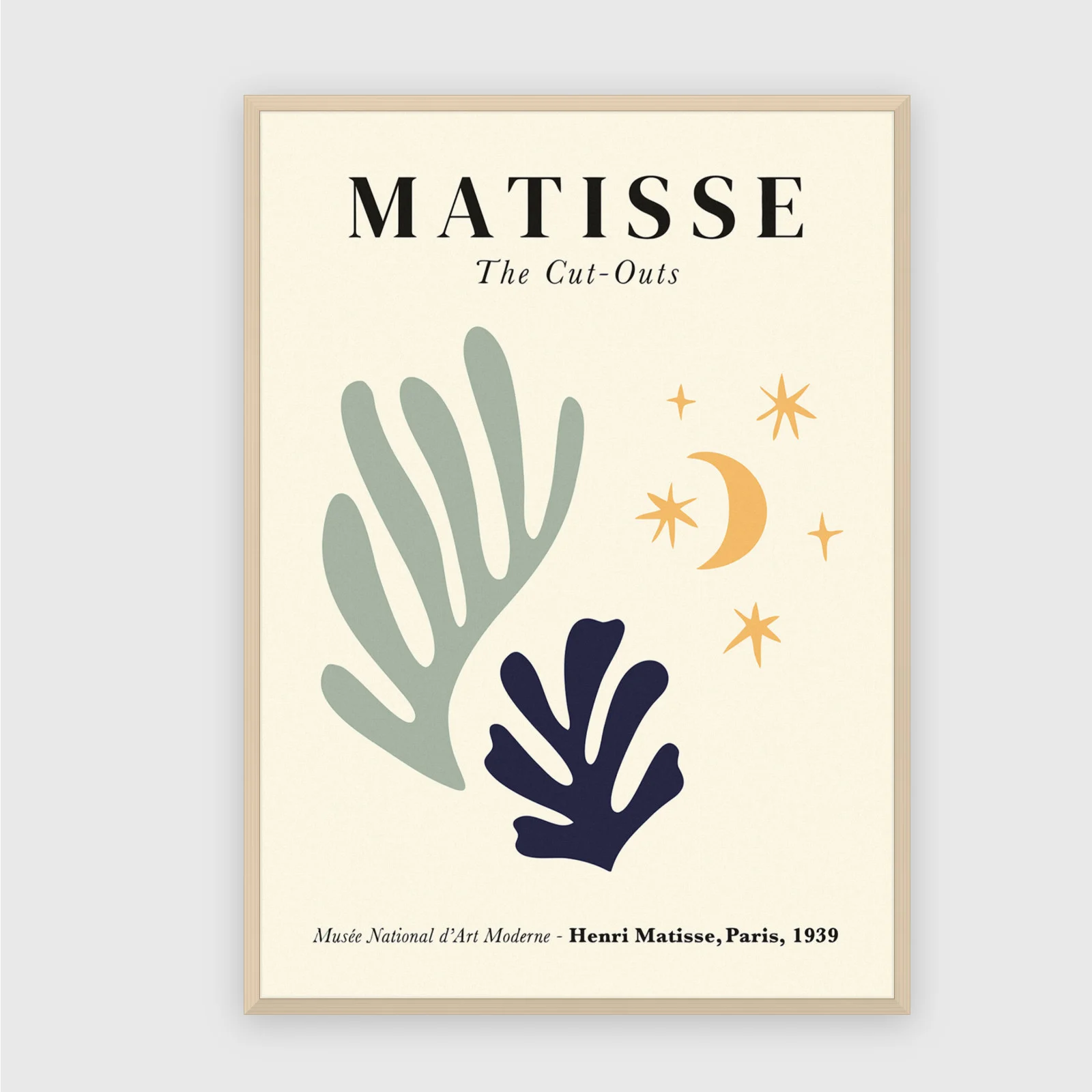 Matisse Nr. 101 – Akustikbild mit Druck, 104 × 73 cm, heller Holzrahmen