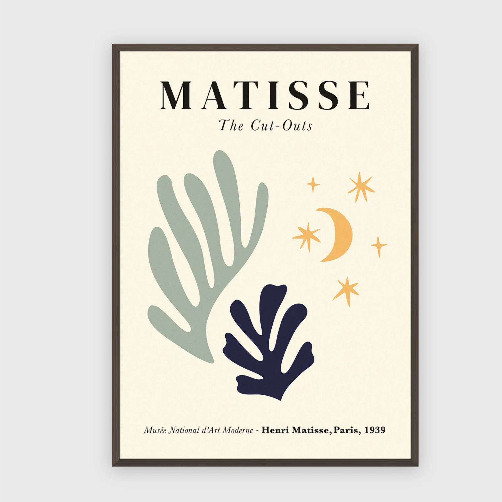 Matisse Nr. 101 – Akustikbild mit Druck, 104 × 73 cm, dunkler Holzrahmen
