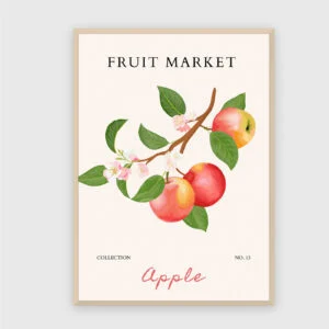 Obstmarkt Nr. 15 – Akustikbild mit Druck, 104 × 73 cm, heller Holzrahmen