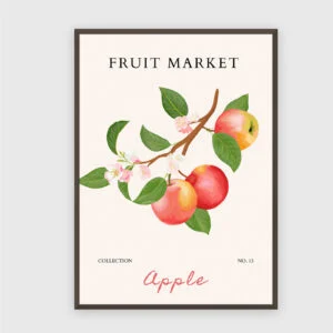 Obstmarkt Nr. 15 – Akustikbild mit Druck, 104 × 73 cm, dunkler Holzrahmen