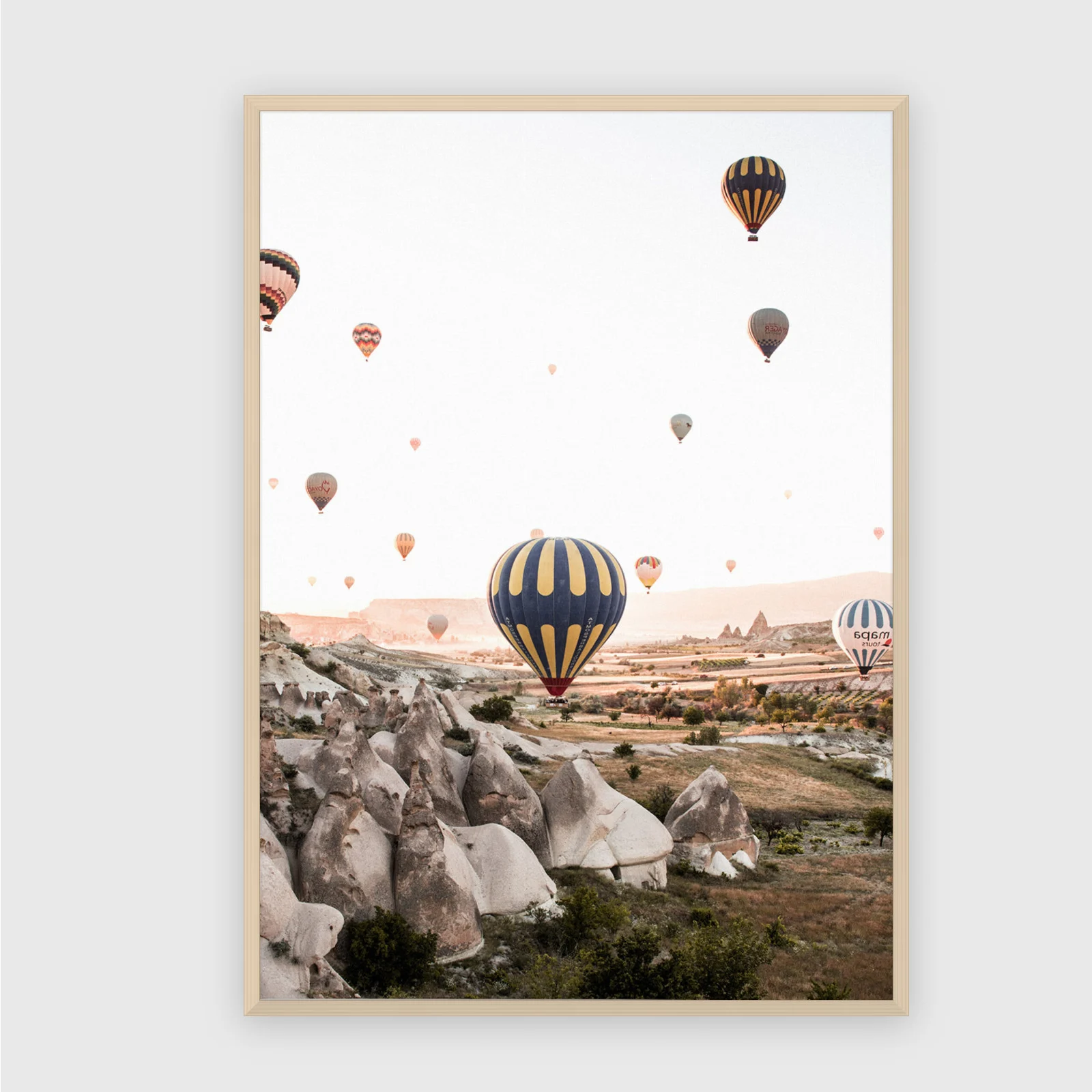 Natur Nr. 19 – Akustikbild mit Druck, 104 × 73 cm, heller Holzrahmen