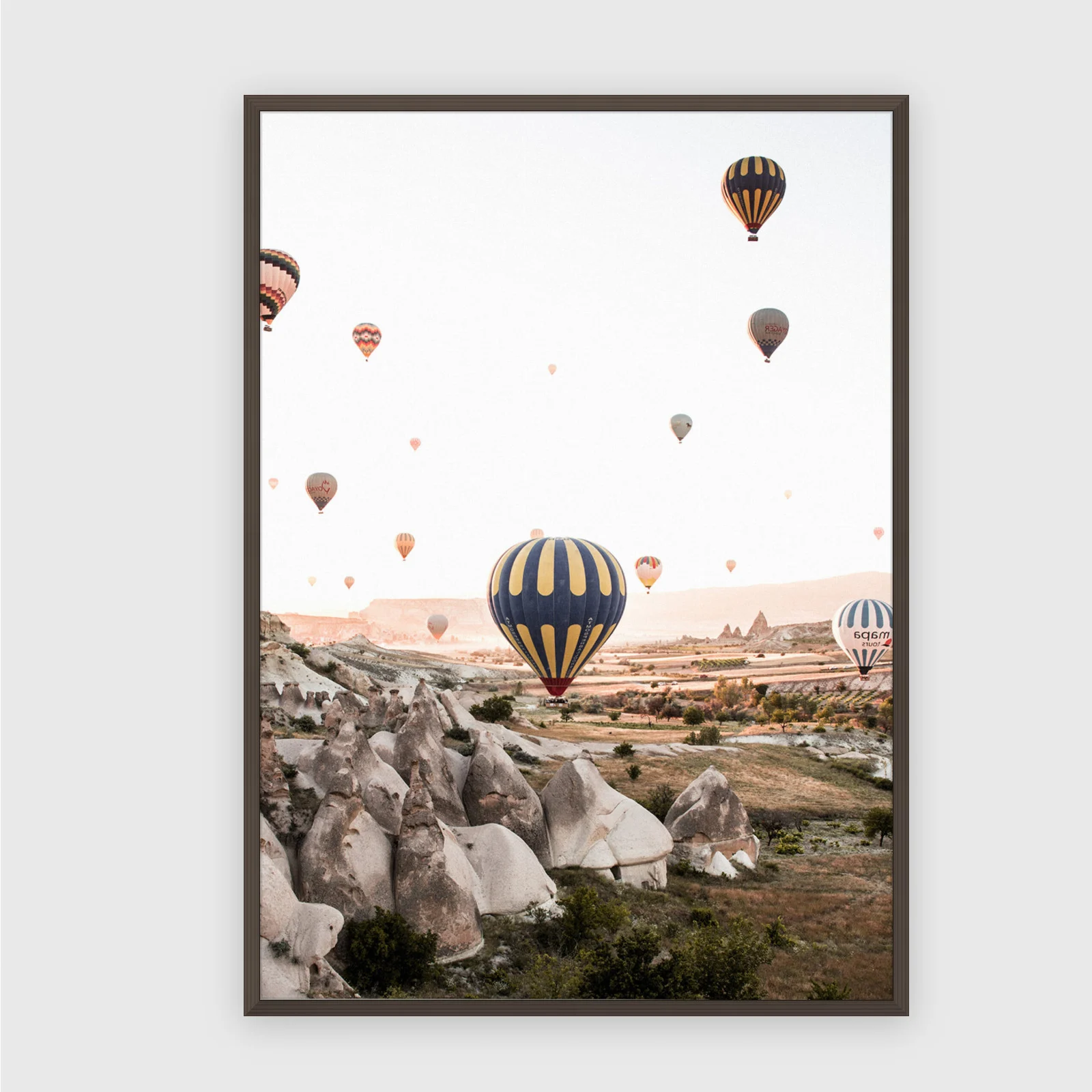 Natur Nr. 19 – Akustikbild mit Druck, 104 × 73 cm, dunkler Holzrahmen