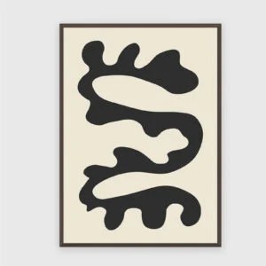 Matisse Nr. 314 – Akustikbild mit Druck, 104 × 73 cm, dunkler Holzrahmen