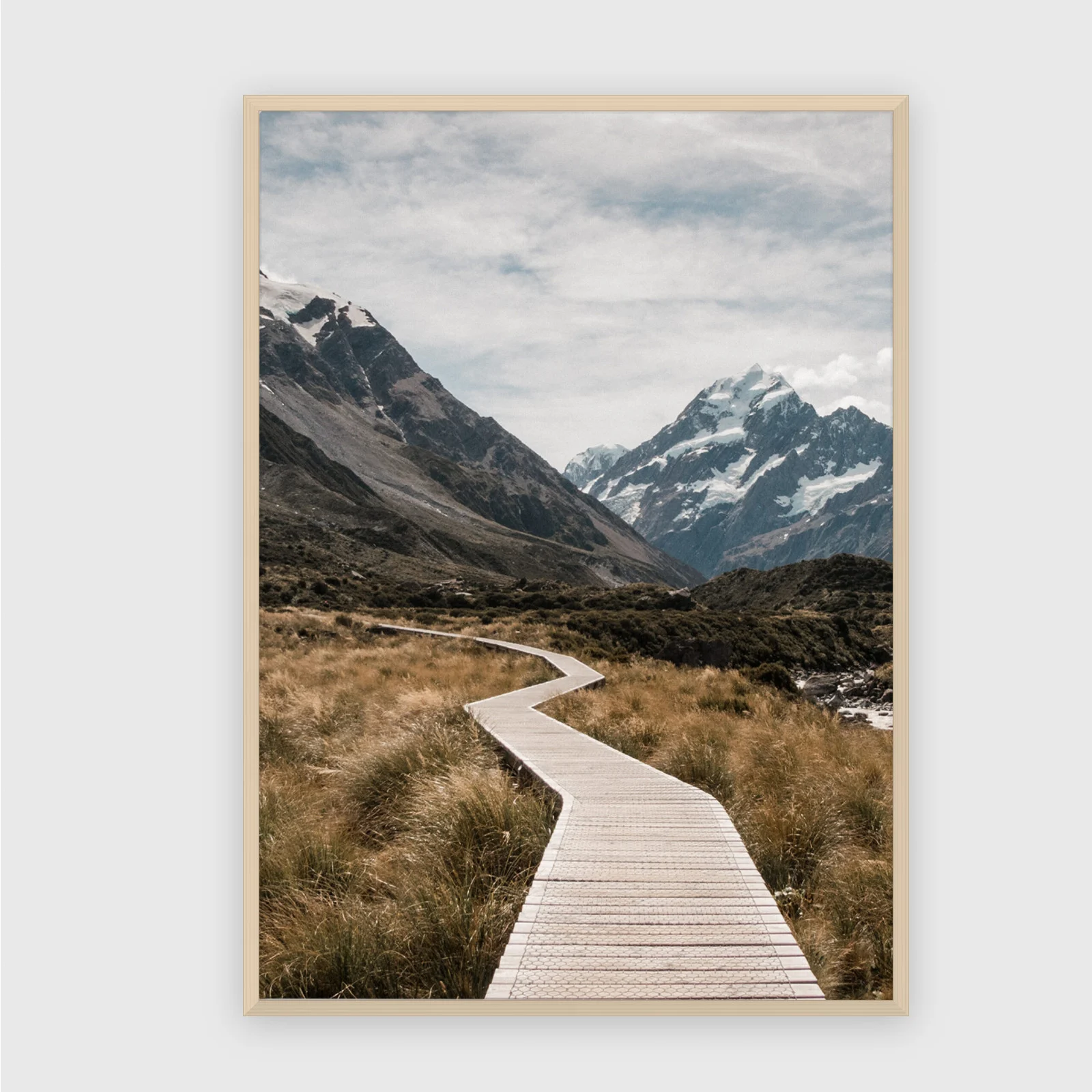 Natur Nr. 11 – Akustikbild mit Druck, 104 × 73 cm, heller Holzrahmen