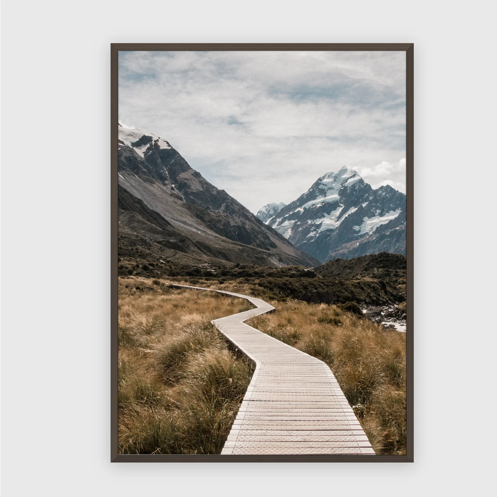 Natur Nr. 11 – Akustikbild mit Druck, 104 × 73 cm, dunkler Holzrahmen
