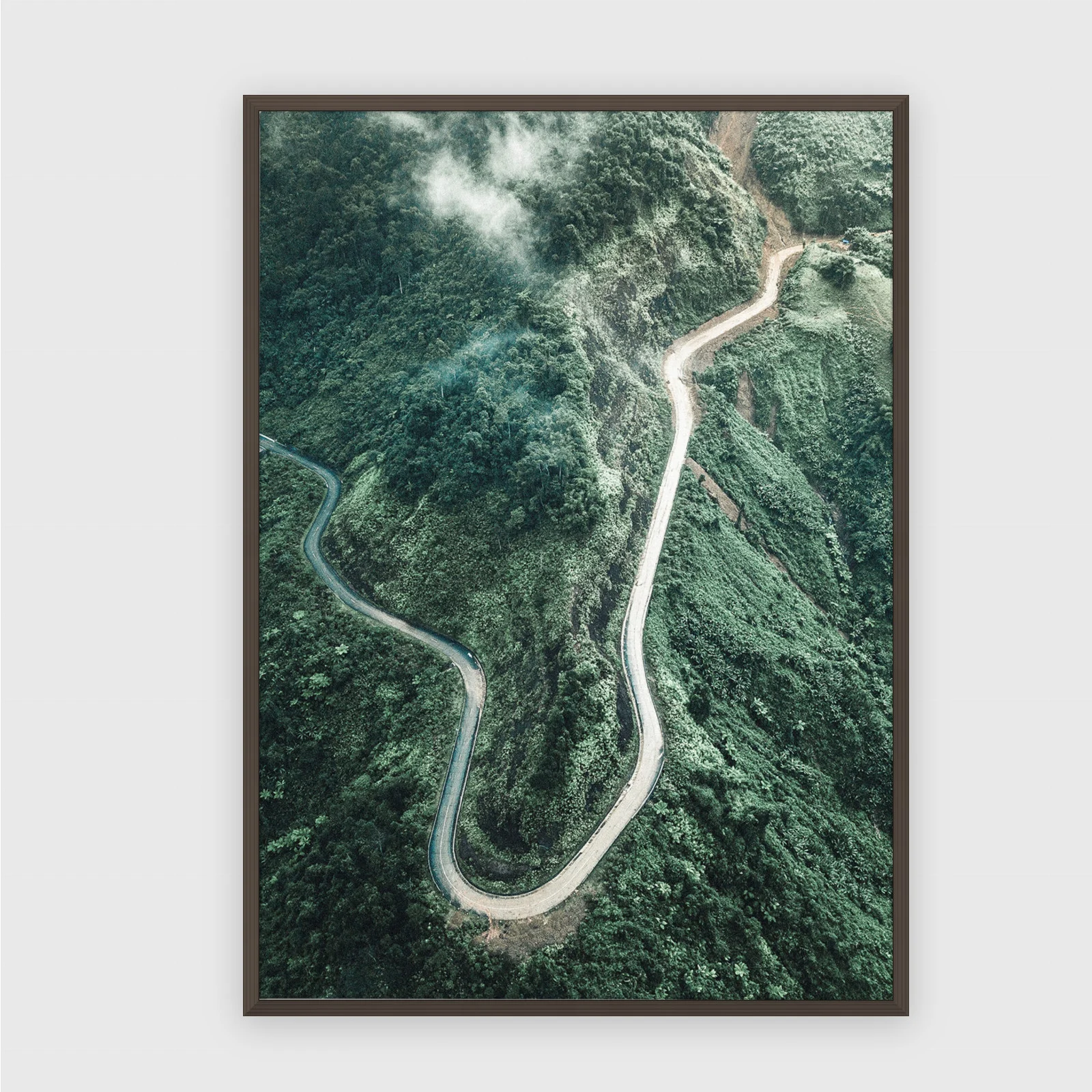 Natur Nr. 161 – Akustikbild mit Druck, 104 × 73 cm, dunkler Holzrahmen