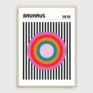 Bauhaus Nr. 235 – Akustikbild mit Druck, heller Holzrahmen
