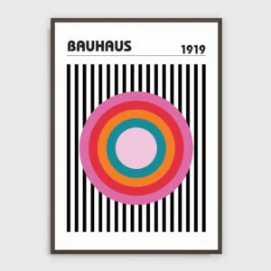 Bauhaus Nr. 235 – Akustikbild mit Druck, dunkler Holzrahmen
