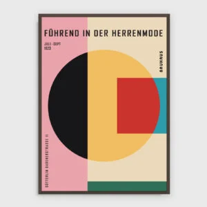 Bauhaus Nr. 234 – Akustikbild mit Druck, dunkler Holzrahmen