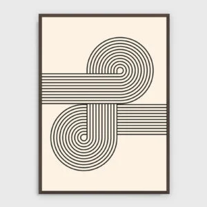 Bauhaus Nr. 233 – Akustikbild mit Druck, dunkler Holzrahmen