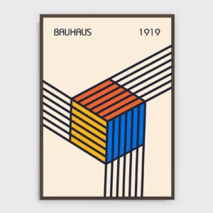 Bauhaus Nr. 327 – Akustikbild mit Druck, dunkler Holzrahmen
