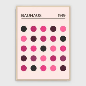 Bauhaus Nr. 231 – Akustikbild mit Druck, heller Holzrahmen
