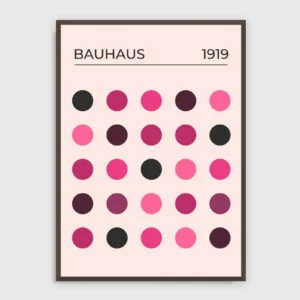 Bauhaus Nr. 231 – Akustikbild mit Druck, dunkler Holzrahmen
