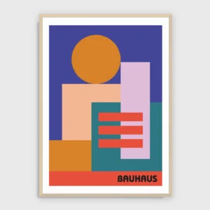 Bauhaus Nr. 236 – Akustikbild mit Druck, heller Holzrahmen