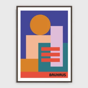 Bauhaus Nr. 236 – Akustikbild mit Druck, dunkler Holzrahmen