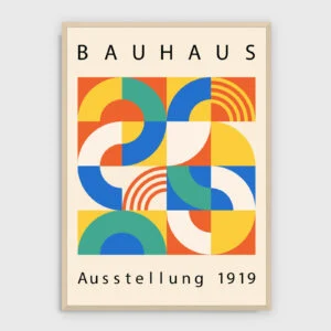 Bauhaus Nr. 316 – Akustikbild mit Druck, heller Holzrahmen