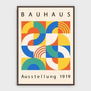 Bauhaus Nr. 316 – Akustikbild mit Druck, dunkler Holzrahmen