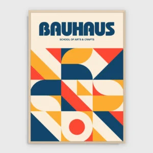 Bauhaus Nr. 319 – Akustikbild mit Druck, heller Holzrahmen