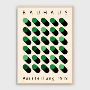 Bauhaus Nr. 57 – Akustikbild mit Druck, heller Holzrahmen
