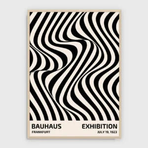 Bauhaus Nr. 258 – Akustikbild mit Druck, heller Holzrahmen