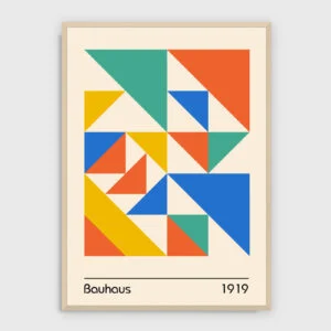 Bauhaus Nr. 314 – Akustikbild mit Druck, heller Holzrahmen