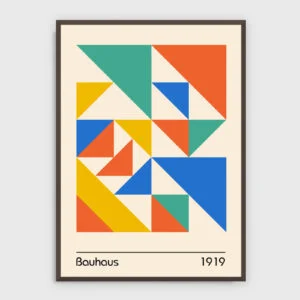 Bauhaus Nr. 314 – Akustikbild mit Druck, dunkler Holzrahmen