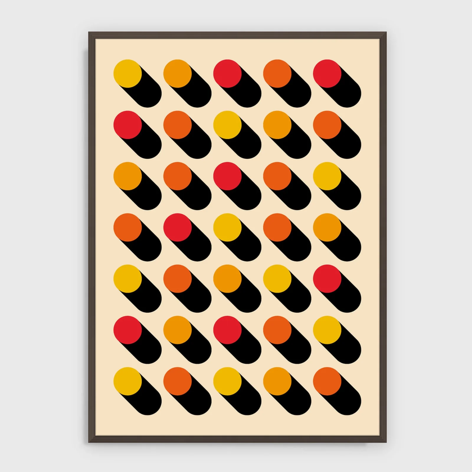 Bauhaus Nr. 298 – Akustikbild mit Druck, dunkler Holzrahmen