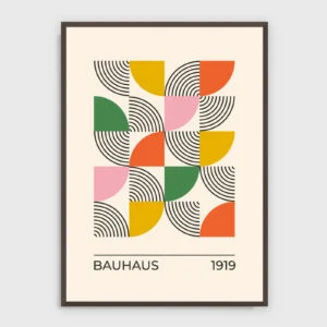 Bauhaus Nr. 232 – Akustikbild mit Druck, dunkler Holzrahmen
