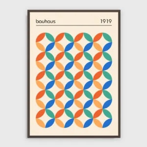 Bauhaus Nr. 328 – Akustikbild mit Druck, dunkler Holzrahmen