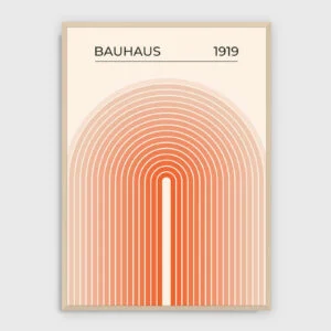 Bauhaus Nr. 228 – Akustikbild mit Druck, heller Holzrahmen