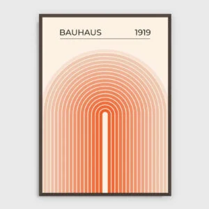 Bauhaus Nr. 228 – Akustikbild mit Druck, dunkler Holzrahmen